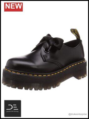 Dr. Martens Holly Leather Platform Oxfords Shoes Womens Buttero Lace Up